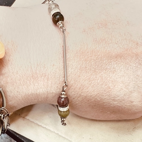 Stainless Steel & Indian Agate Beads Multicolor Handmade - Picture 10 of 12